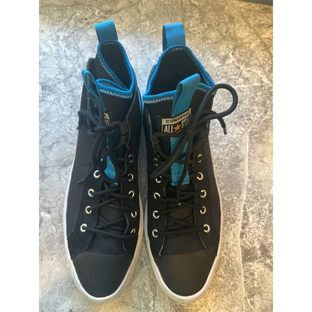 Converse Chuck Taylor All Star High Top Black Blue Sneakers Mens 11 Womens 13 - Picture 11 of 12